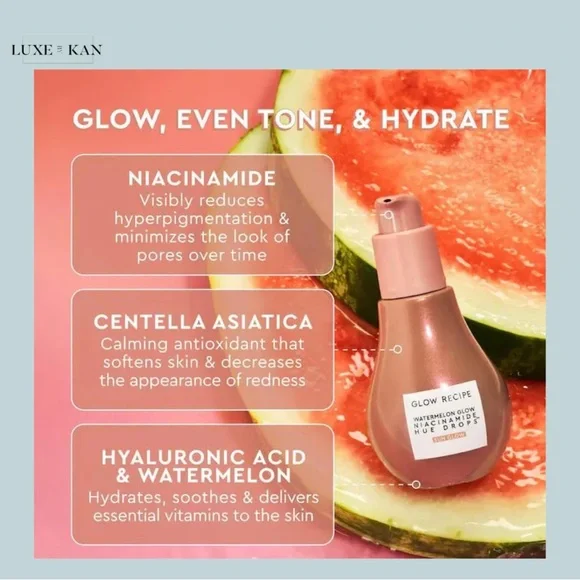 Glow Recipe Watermelon Glow Niacinamide Hue Glow Drops Serum - Picture 4 of 13